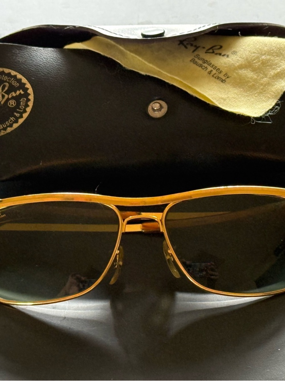 Vintage Ray-Ban Gold Metal Sunglasses